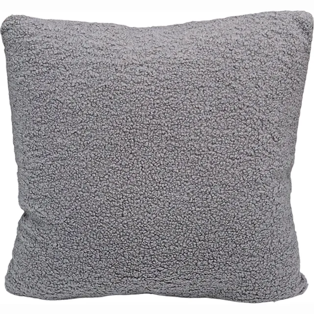 Lavandoux Teddy Bouclé Kussen - Grijs - 50 x 50 cm