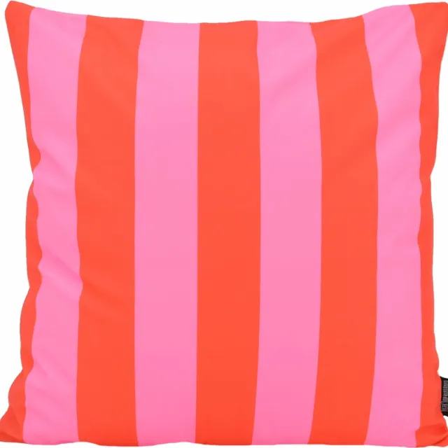 Gek op Kussens! Sierkussen Streep Rood/Roze | 45 x 45 cm | Katoen/Polyester