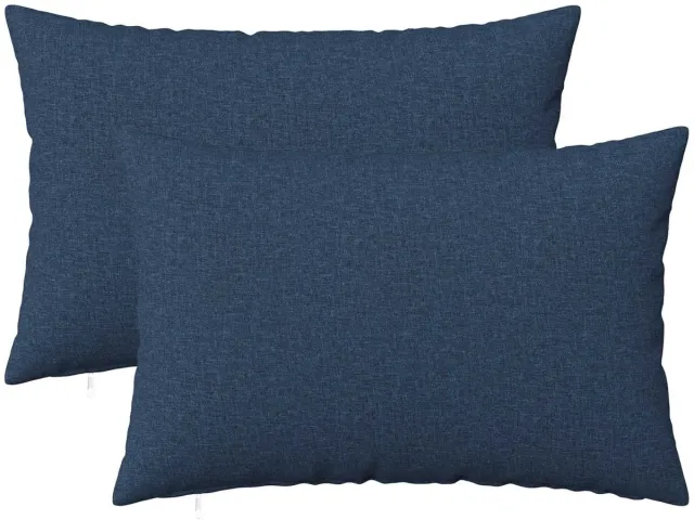 vidaXL Dekenkussen - 2 - st - HEERLEN - Blauw - 30 - x - 50 - cm - Stof