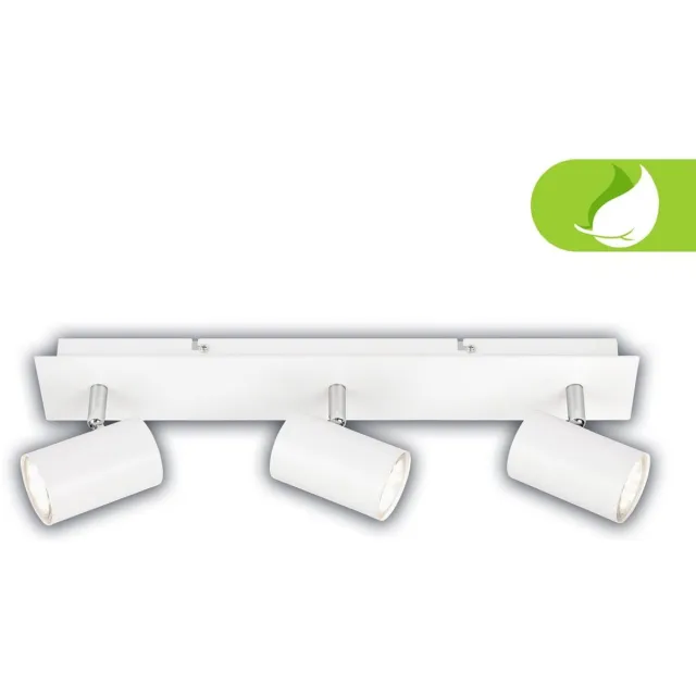B.K.Licht BRILONER Isil A – Opbouwspot – LED plafondlamp – EEK A lichtbron* – 50.000u – zwenkbaar spots – vervangbare lichtbron – wit – 45x8x12,3 cm Wit (met EEK A lichtbron)