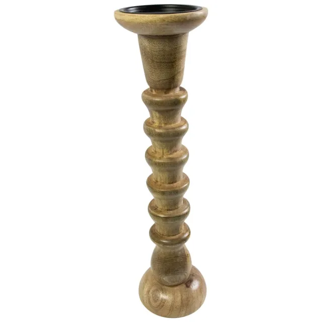 Mars & More Kandelaar mango hout ringen - bruin - 40 cm