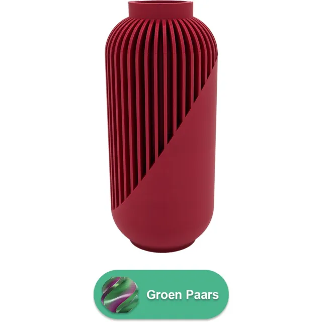 Lovora Orion moderne vaas – Decoratieve vaas - Groen / Paars - 3d geprinte vaas – geschikt voor droogbloemen - 20CM