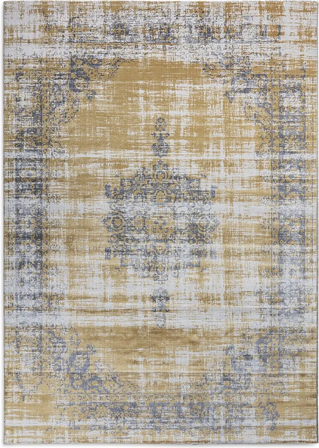 Lifa-Living Lifa Living - Vloerkleed - Okergeel - Vintage - Oosters - Synthetisch Wol - 80 x 150 cm