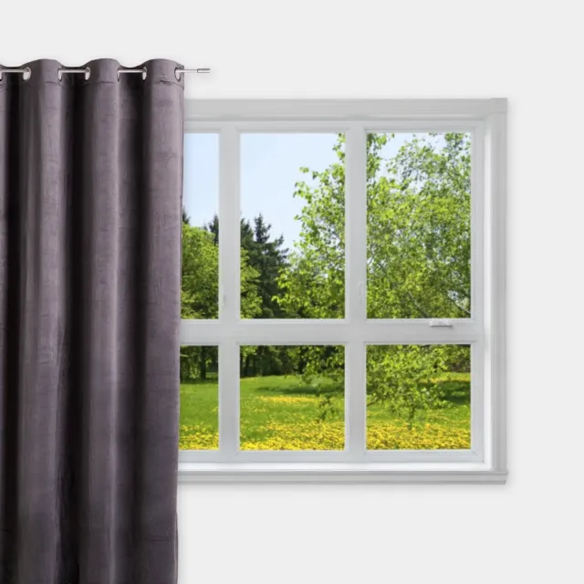 2LIF Vintage Velvet gordijn zwart 140x245cm