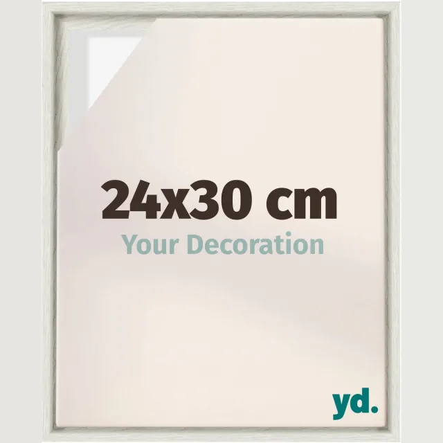 yd. yd, Baklijst 24x30 cm White Wash - Lijst voor Canvasdoek - MDF Lyon