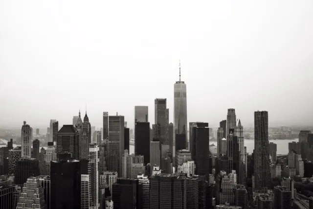 Vgdesign New York skyline zwart wit 70x50 tuinposter banner VGDesign onbekend