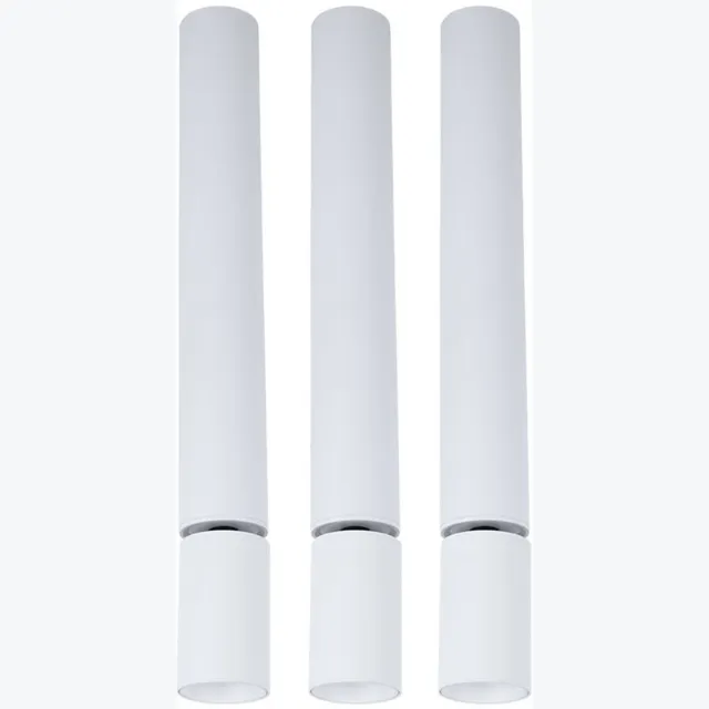 Globo Lighting Plafondlamp woonkamerlamp plafondlamp slaapkamerlamp eetkamerlamp, wit aluminium, beweegbare spot, LED 8W 502Lm 3000K warm wit, DxH 4,5 x 38 cm, set van 3