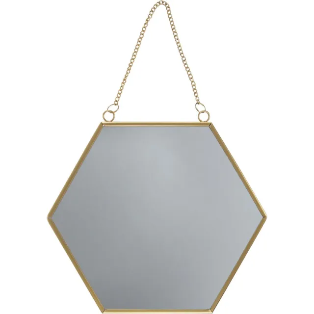 Sass & Belle Hexagon spiegel met gouden rand van Sass & Belle