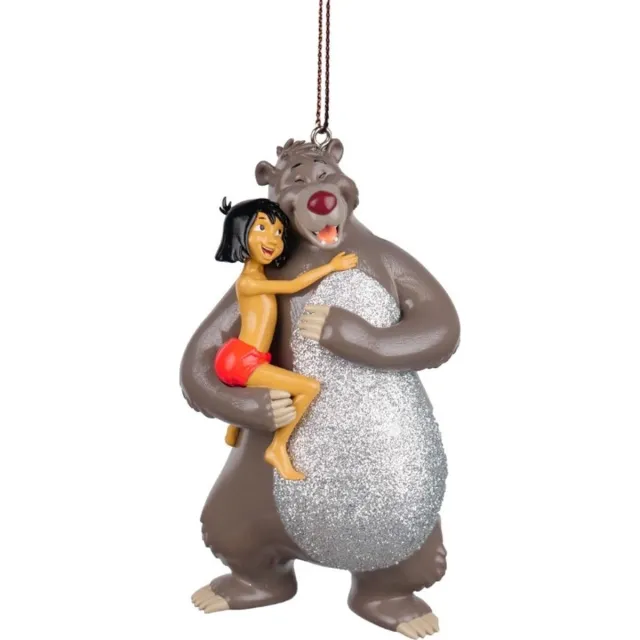 Kurt S. Adler kunststof kerstbal - disney mowgli en baloe 10.5cm multi 1 stuks