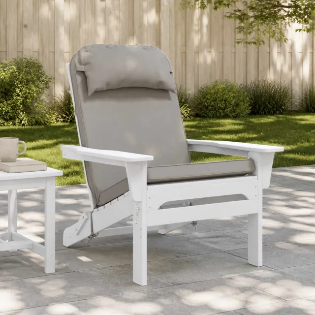 vidaXL Adirondack stoelkussen 100% Polyester Grijs 124 x 55 x 5 cm