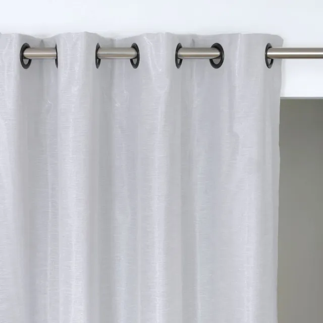 Moondream ThermActiv® 2in1 Winter+Zomer Thermische vitrage | Anti-Koude en Anti-Warmte Isolatie | Gepatenteerde Technologie | EU-fabricaat | Oogjes | Grijs MC17 | 140x240 (BxH) cm