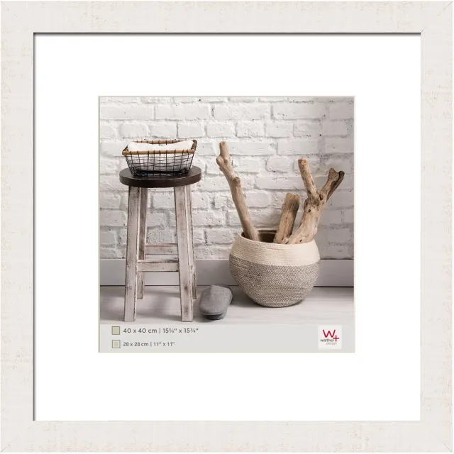 Walther Home - Houten lijst - Fotoformaat 40x40 cm - Polair Wit