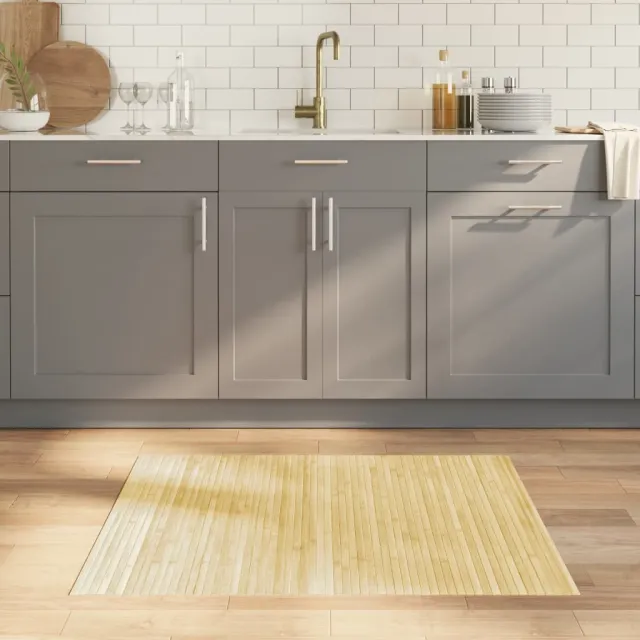 vidaXL Vloerkleed rechthoekig 80x100 cm bamboe lichtnaturel beige, foto 2