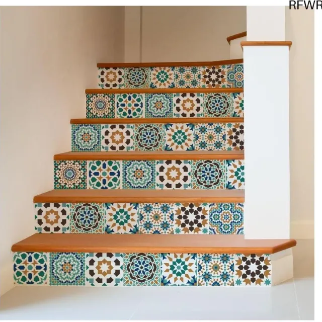 RFWR Tegelstickers voor Badkamer en Keuken - 24 Stuks 10x10 cm Waterbestendigheid en Duurzaam N/A