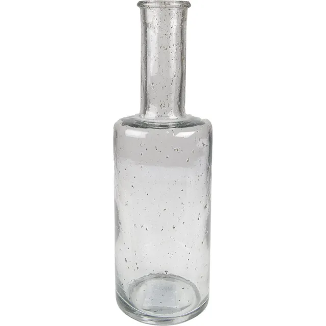 Clayre & Eef Vaas Ø 11x34 cm Glas Transparant