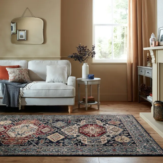 flycarpets Laagpolig vloerkleed Gillingham- Klassiek - Blauw 160 x 230 cm