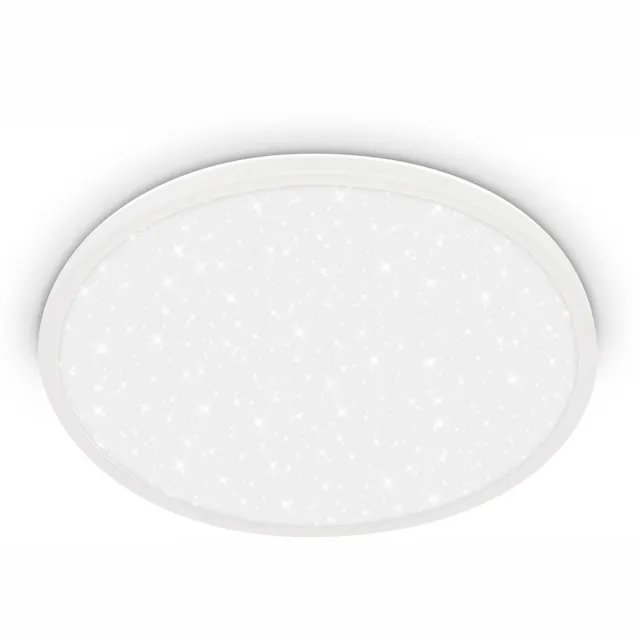 B.K.Licht BRILONER Slim – LED Plafondlamp – sterrenhemel effect – neutraal wit licht 4.000K – indirecte verlichting – voor voonkamer– Ø37,5 cm