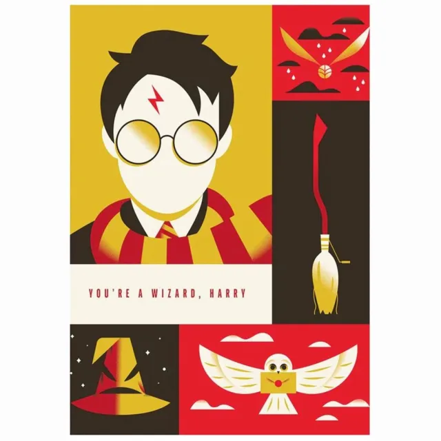 Harry Potter WB Art of the 100th You're a Wizard Harry Art Print 30x40cm | Poster Multi color