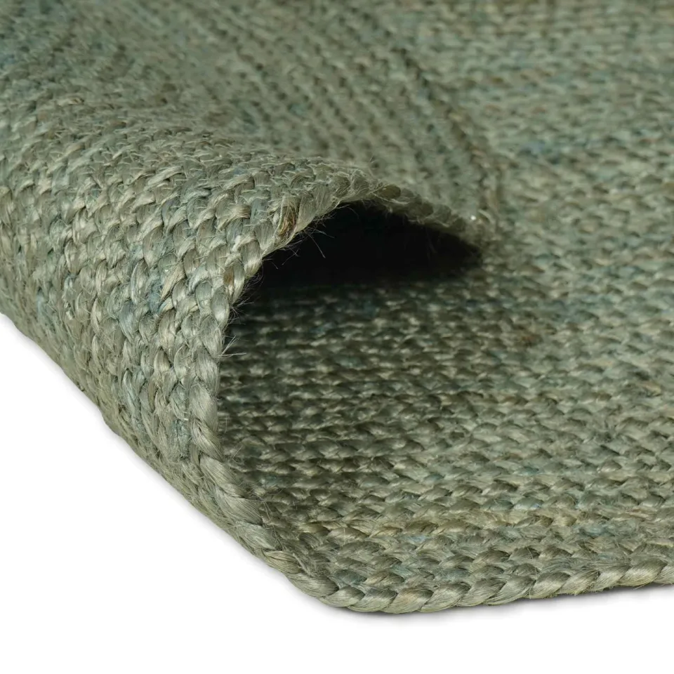 vidaXL Vloerkleden Olijfgroen 152 x 245 cm Jute, foto 2
