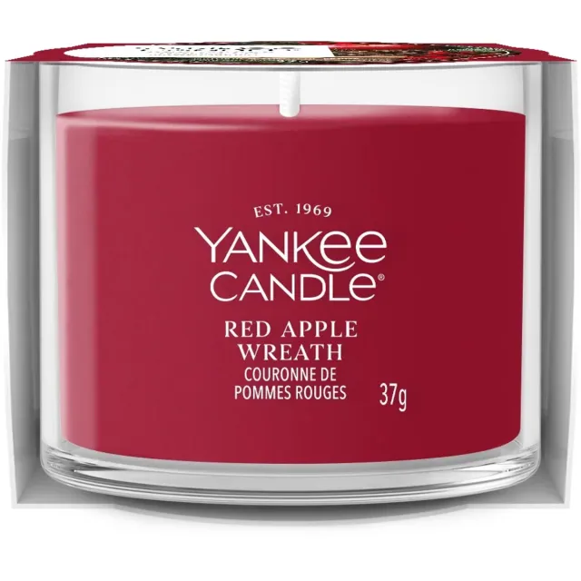 Yankee Candle Red Apple Wreath - Mini Filled Votive - 10 branduren Rood