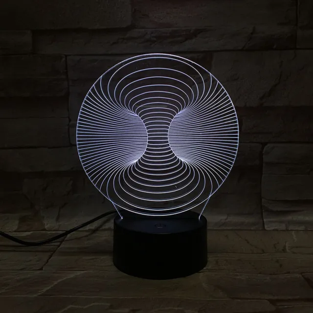 MC Living 3D Led Lamp Met Gravering - RGB 7 Kleuren - Illusie