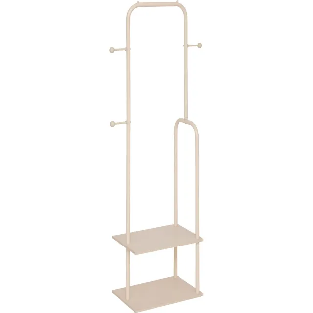 5 Five Simply Smart 5Five Liny Kapstok 3 Metalen Haken - 45x31x164cm - Beige