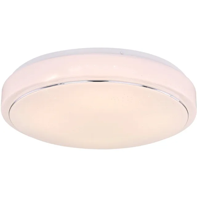 Globo Plafondlamp Sterrenhemel Slaapkamerlampen LED plafondlamp Slaapkamer Modern, opaal, 1x 24W 1800Lm warm wit-koud wit, DxH 37,5 x 7,5 cm