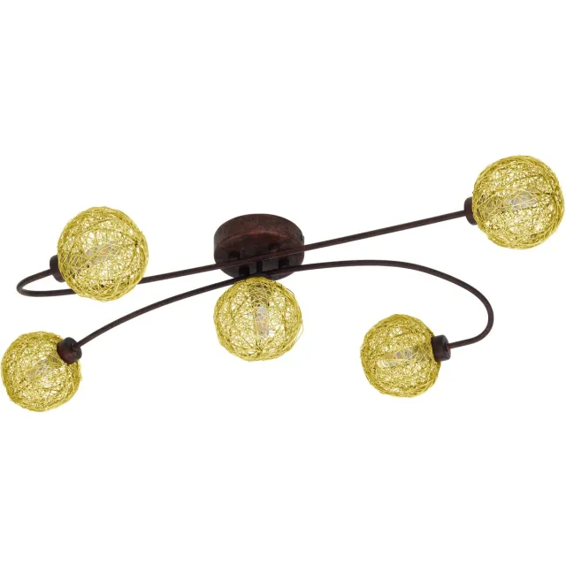 EGLO Caris 1 Plafondlamp - G9 - Staal|Aluminium - Goud|Roest Aluminium;Goud