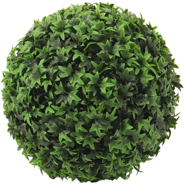 Kunstpalm Kunst Klimop Bol 37cm | Groen | klimop bol - kunst hedera bol - compacte groene decoratie buxus kunstplant met UV filter Donkergroen