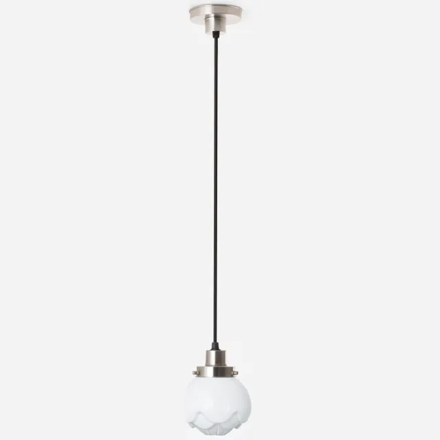 Coloured by Art Hanglamp aan snoer Paeonia 20's Matnikkel - Art Deco Trade