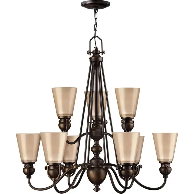 Steady Lighting Bohemian Kroonluchter - Steady Lighting - Metaal - Bohemian - E27 - L: 81.3cm - Voor Binnen - Woonkamer - Eetkamer - Brons