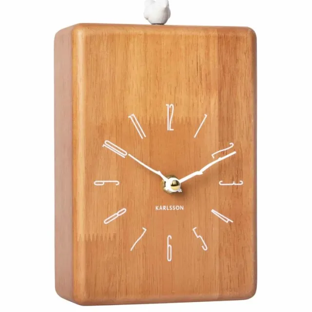 Karlsson Wandklok Rama Cuckoo - Donker hout - 6x14x20cm - Wandklok Modern Bruin