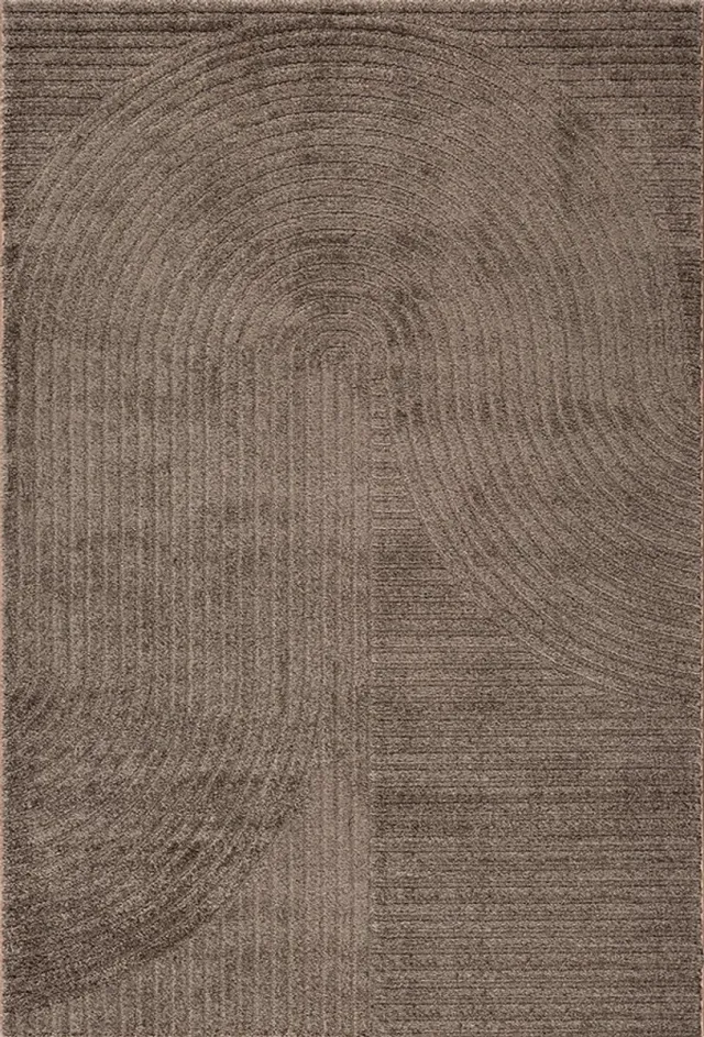 flycarpets Eliora Vloerkleed Modern Japandi - Bruin - Laagpolig Tapijt Woonkamer