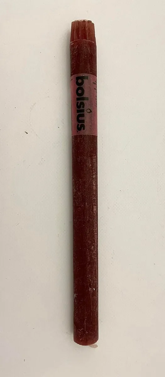Bolsius tafelkaars 270/23 rustiek donkerrood donker rood