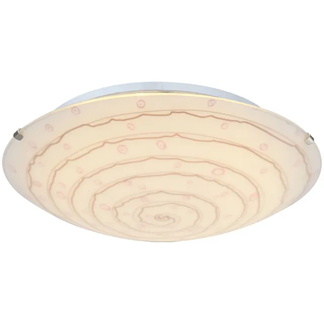 Globo Lighting Plafondlamp Woonkamerlamp LED plafondlamp, metaal chroom, 1x LED warm wit, D 30 cm