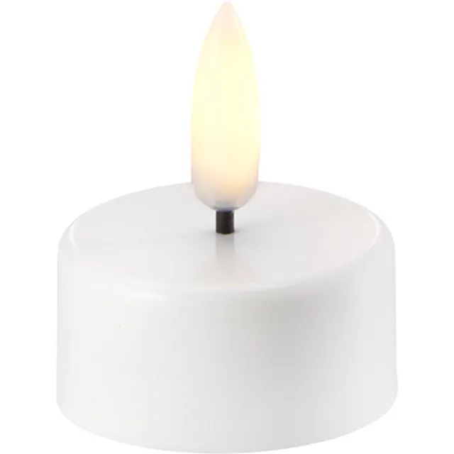 Uyuni Led Theelicht - Ø 3,9cm - (premium 120 branduur ) inclusief Batterij - 3,9x2 cm - Waxinelichtje - Theelicht Led kaars & Timer White