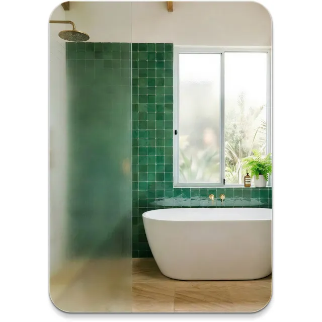 TULUP Moderne Rechthoekige Spiegel – Afgeronde Hoeken – 50x70 cm