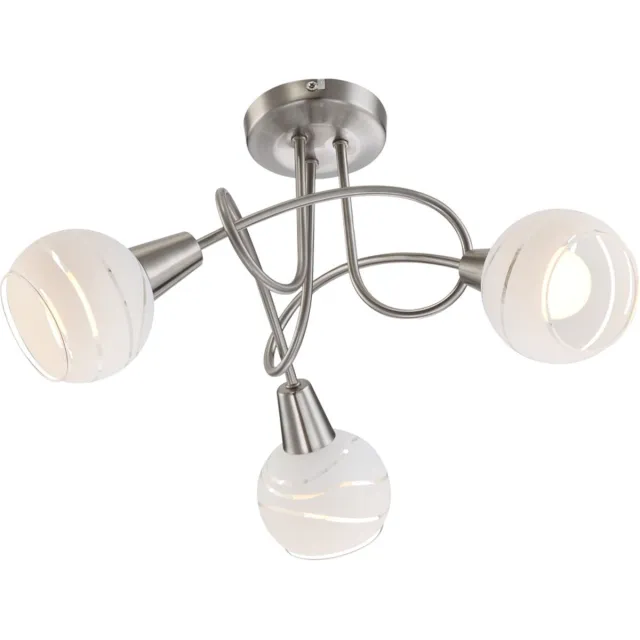 Globo Lighting Plafondlamp eetkamer rondel lamp keuken spot zilver 3-lichts