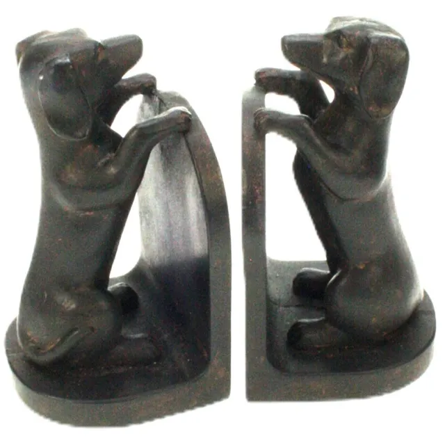 Meander Boekensteun set Teckel 15x7,5x14cm Zie foto