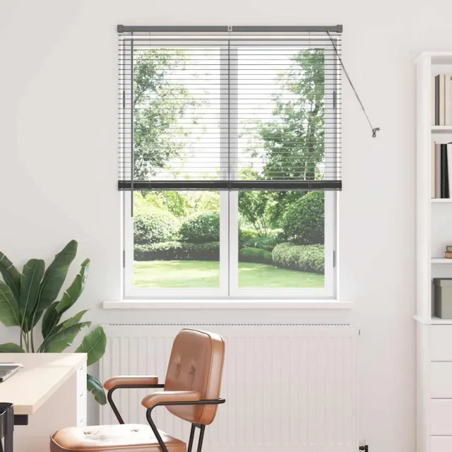vidaXL Venetiaanse jaloezie Donkergrijs 175 x 100 cm 25 mm Aluminium