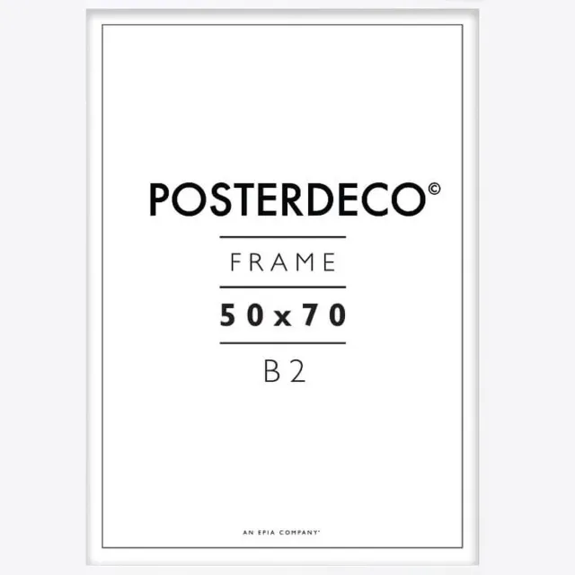 Framewinkel Fotolijst - Posterdeco - Premium Hout - Fotomaat 50x70 cm (B2) - Posterlijst - Fotolijstje - Wit