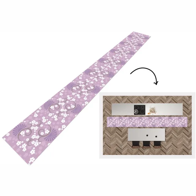 KitchenYeah Keukenloper - Keukenmat - Bloemen - Patronen - Sakura - 480x60 cm - Keuken vloerkleed Multicolor