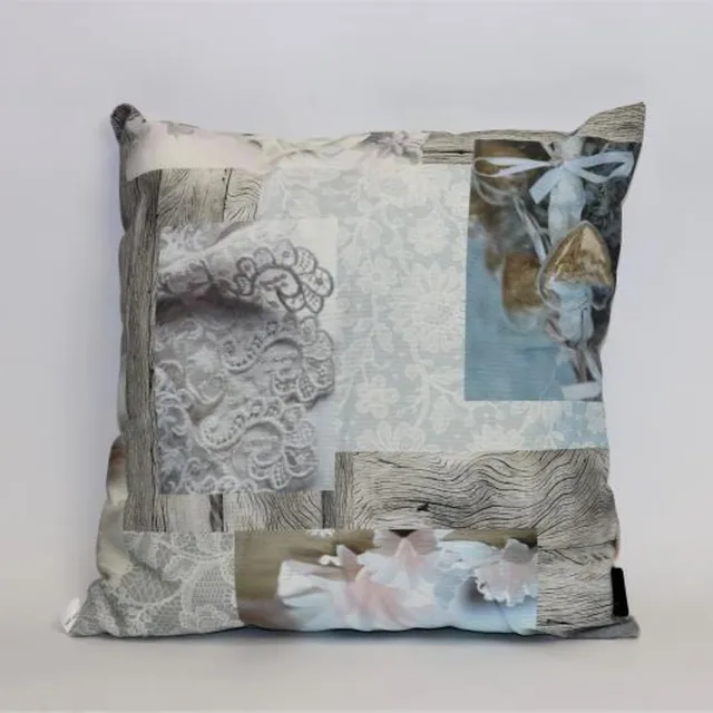 Madison sierkussen 45x45 cm Marinde grey Meerkleurig