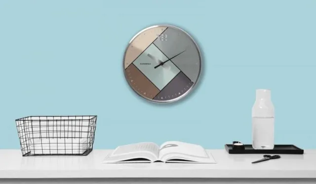 Cloudnola SKU0070 – Wandklok – Ø20 cm – Rubik Silver bruin