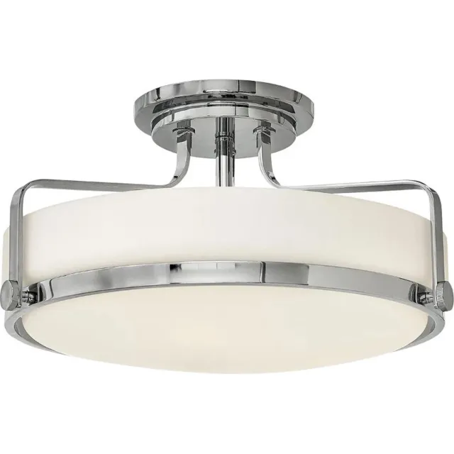 Hinkley LED Plafondlamp Harper | 3X E27 Max 60W | Dimbaar | Polished Chrome Geen