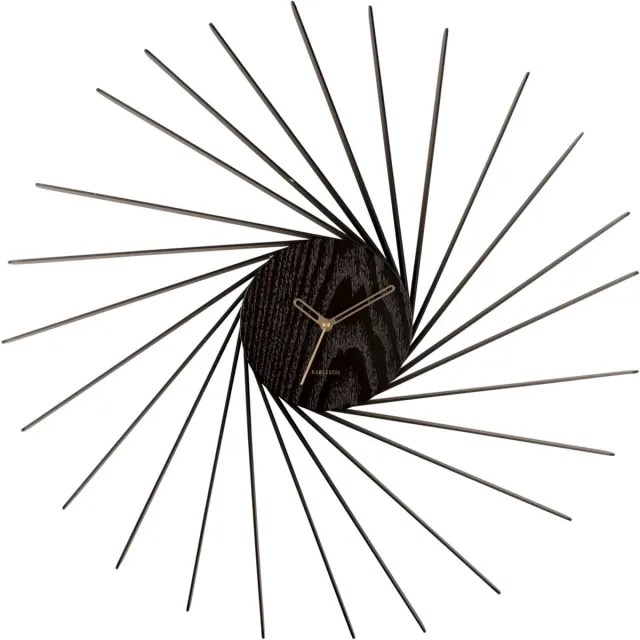 Karlsson Wandklok Helix - Zwart - Ø68cm - Wandklok Scandinavisch,Modern