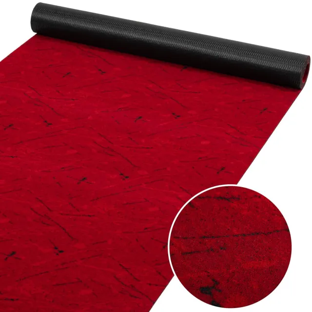 ANRO Keukenloper Rahma Rood 100x67cm – Tapijtloper Wasbaar Antislip Gangloper Hal Laagpolig
