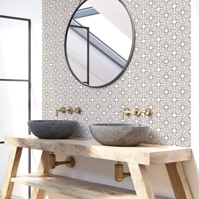 Ambiance Sticker Zelfklevende tegelmuurstickers voor keuken en badkamer - 30 AZULEJOS LUCREZIA tegelstickers - 30 stickers 10x10cm Multi color
