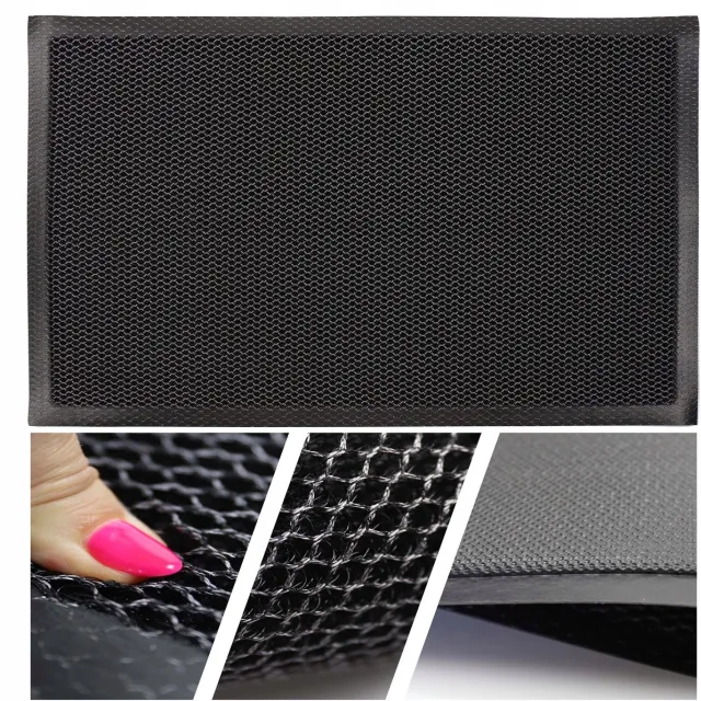 ELSIMONE CARPET Merkloos Merkloze 3D Woonkamer Deurmat - Absorberend & Antislip - 40x60cm Zwart