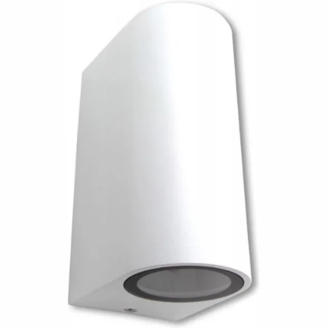 LVT LED Tuinverlichting - Buitenlamp - Up en Down - GU10 Fitting - Rond - Mat Wit - Aluminium